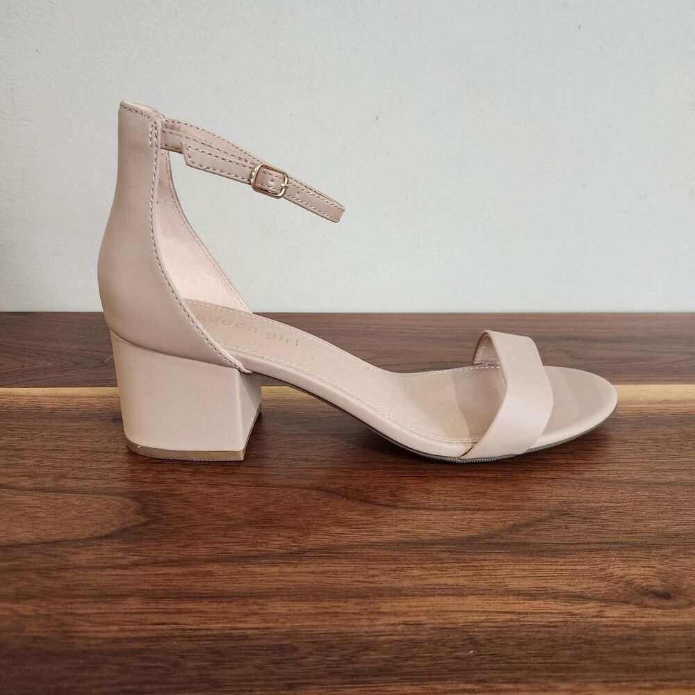 Madden Girl Womens Ileana Comfort Dress Heels Light Taupe Size 9 Prom Wedding - Picture 2 of 10